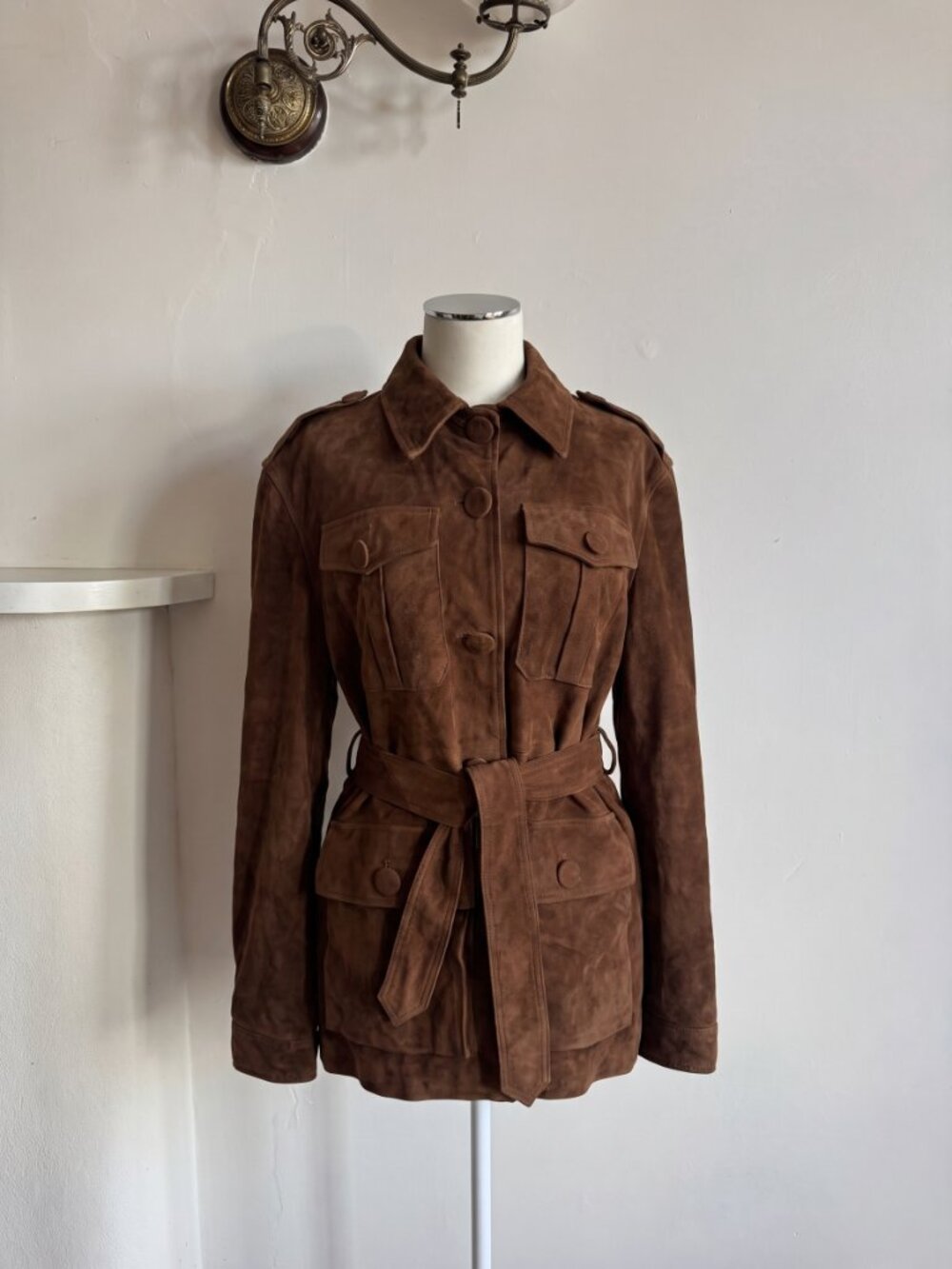 Aexae Leather Suede Mid Jacket